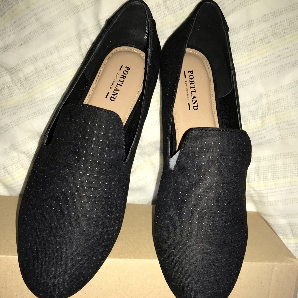Portland Boot Company Black Flats